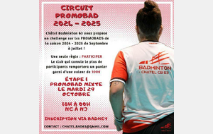 CHALLENGE CIRCUIT PROMOBAD DE CHATELBADMINTON