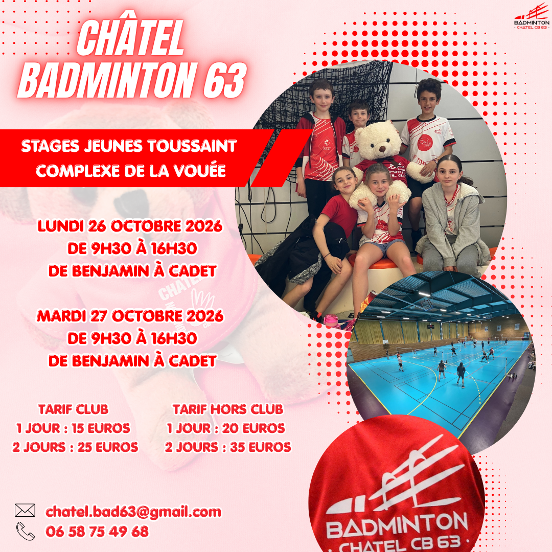 Stages jeunes Toussaint benjamin à cadet