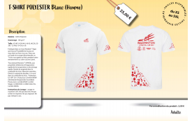 T-shirt polyester blanc (Homme)