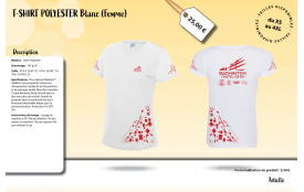 T-shirt polyester blanc (Femme)